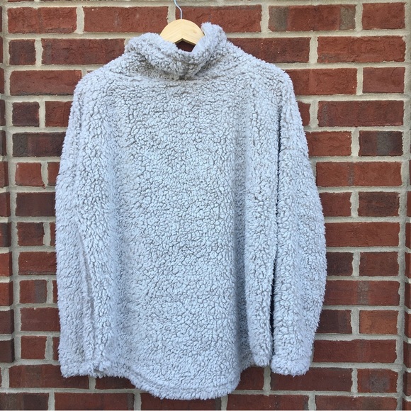 Maurices Sherpa Pullover Cowl Neck Oatmeal Gray Size XXL - Picture 3 of 8